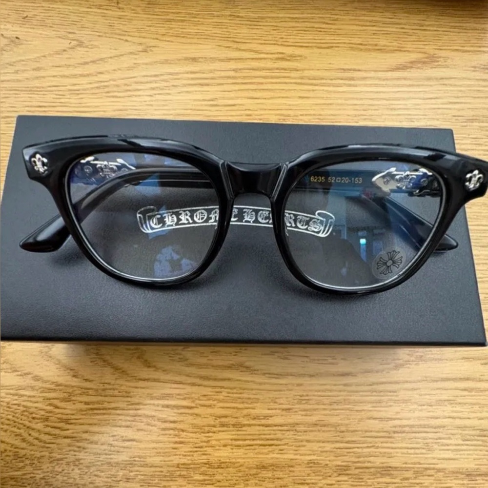 Chrome Hearts Black Frame Glasses